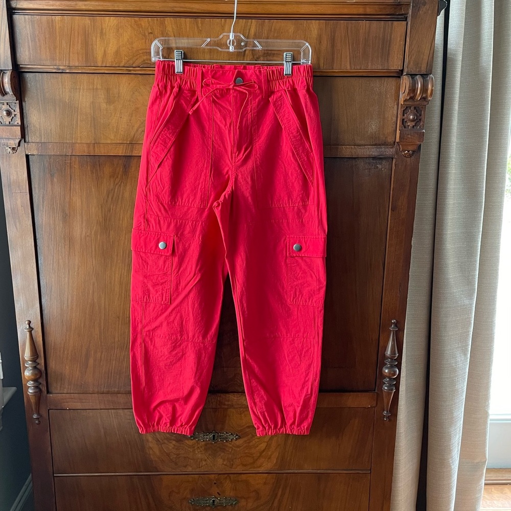 CAbi XS Red Cropped Pants